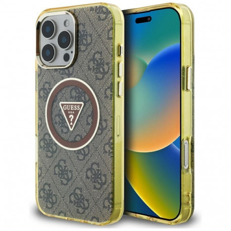 Guess GUESS case for IPHONE 16 Pro Max compatible with MagSafe GUHMP16XHG4PRTGW (IML Metal Glitter 4