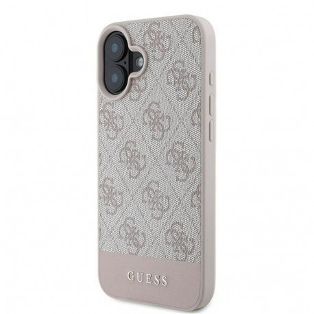 Guess GUESS case for IPHONE 16 Plus GUHCP16MG4GLPI (4G PU Bottom Stripe) pink