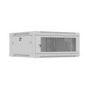 WALL MOUNTED INSTALLATION CABINET 19" 4U 600X600 GREY PERFORATED DOOR LANBERG (FLAT PACK)