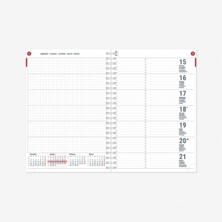 2912733000, Raamatkalender Unika Spirex sisu, Nädal H