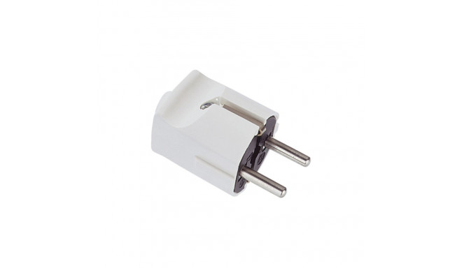 plug with earthing contact central white