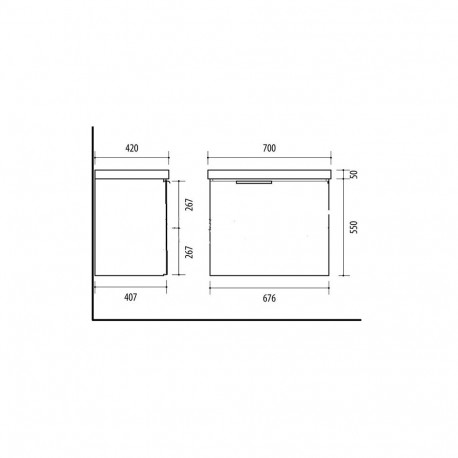 Bathroom cabinet Riva SA 70-6 Rigoletto