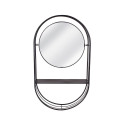 MIRROR MEICAL WITH SHELF BLACK