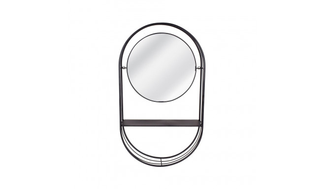 MIRROR MEICAL WITH SHELF BLACK
