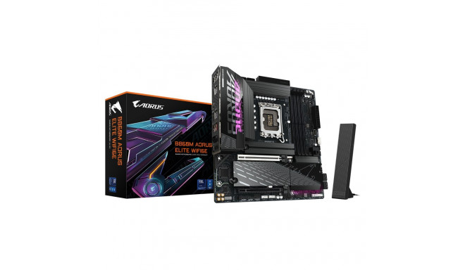 Gigabyte B860M AORUS ELITE WIFI6E emaplaat, protsessoripere Intel, protsessoripesa LGA1851, DDR5, to