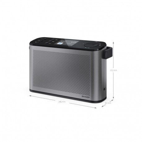 Sharp OSAKA stereo kaasaskantav digitaalne raadio | DR-P540(GY) | USB-port | Bluetooth | FM-raadio |