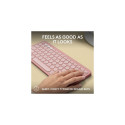 Logitech Pebble Keys 2 K380s juhtmevaba klaviatuur, RF juhtmevaba+Bluetooth, US INT, tooniline roosa