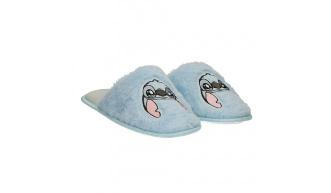 House Slippers Stitch Light Blue