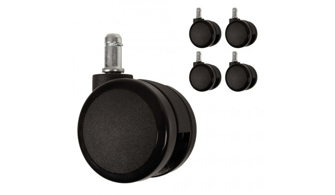 Toolirattad MIKE 5tk, 60mm, must plastik