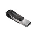 SanDisk iXpand Go 128GB, USB flash drive (black / silver, USB-A 3.2 (5 Gbit / s) Apple Lightning Con