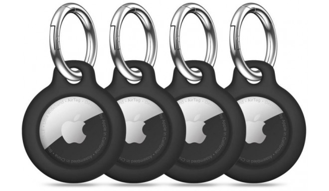 Tech-Protect kaitseümbris Rough Apple AirTag 4tk, must