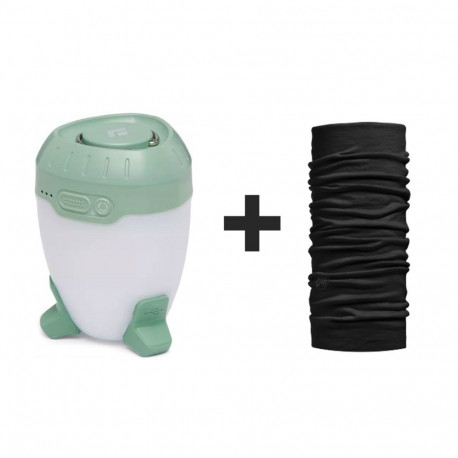 Black Diamond ORBITER 450 latern Desert Sage matkatarvik + BUFF Merino Lightweight Solid Black multi