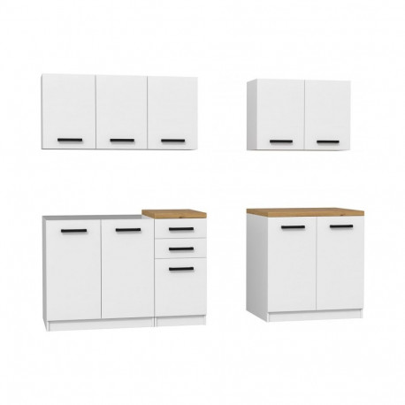 Topeshop KUCHNIA SET 200 BIEL kitchen/dining room furniture set