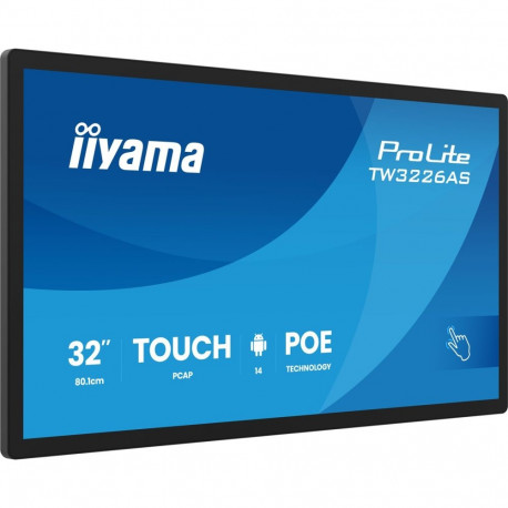 iiyama TW3226AS-B3P Signage Display Kiosk design 80 cm (31.5") LED Wi-Fi 430 cd/m2 Full HD Black Tou
