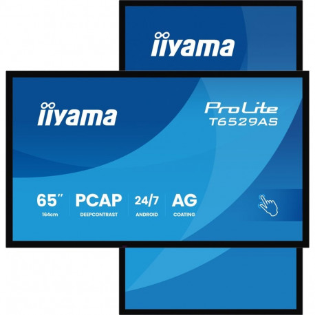 iiyama T6529AS-B1AG Signage Display Kiosk design 163.8 cm (64.5") LED Wi-Fi 420 cd/m² 4K Ultra HD Bl