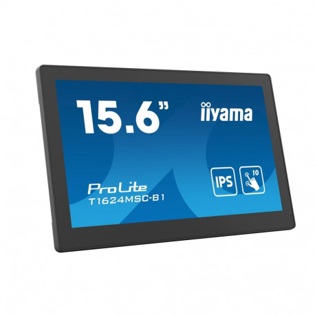 iiyama T1624MSC-B1 computer monitor 39.6 cm (15.6") 1920 x 1080 pixels Full HD LED Touchscreen Black