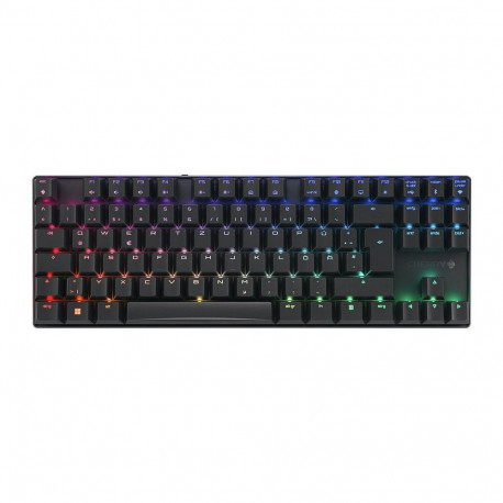 CHERRY MX 8.2 TKL juhtmevaba RGB mänguklaviatuur USB + RF juhtmevaba + Bluetooth QWERTZ saksa must