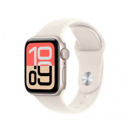 Apple Watch SE (3. põlvkond) SE 3 GPS 40mm starlight alumiiniumkorpus starlight spordirihmaga - M/L