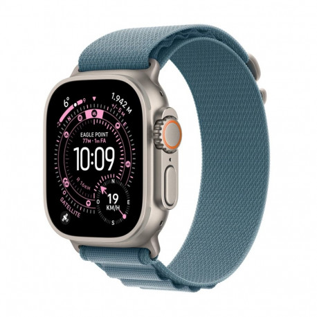 Apple Watch Ultra 3 GPS + Cellular 49mm naturaalne titaanist korpus hele sinine Alpine Loop – väike