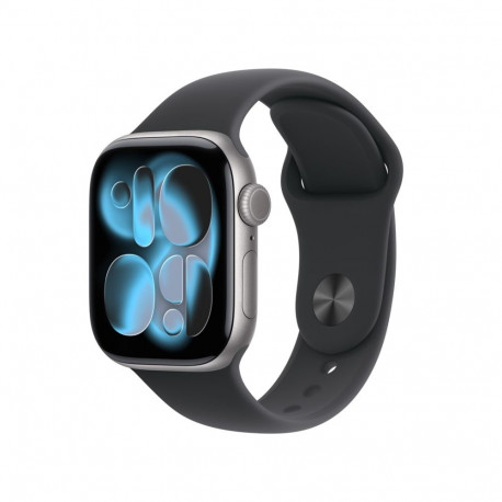Apple Watch Series 11 GPS + Cellular 42mm kosmosehall alumiiniumkorpus musta spordirihmaga - M/L