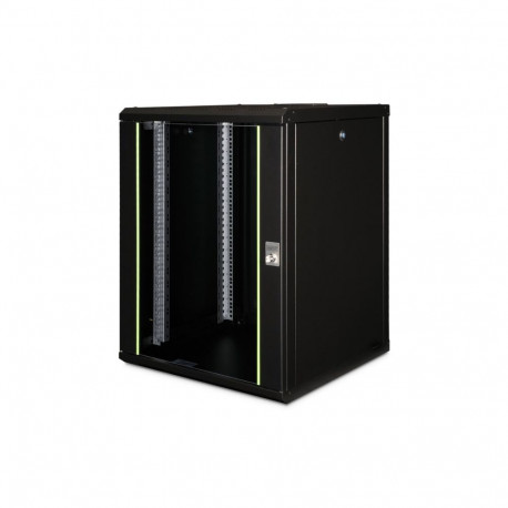 Seinale paigaldatav rack-kapp 19" 16U 600x600, must