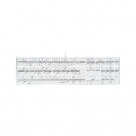 RIVA Slim Metal Scissor Keyboard, white - DE Layout