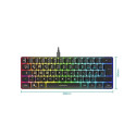 LETOS RGB 60% Gaming Keyboard, black - DE layout