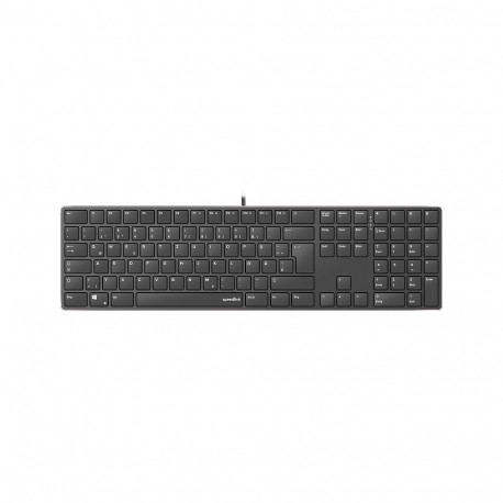 RIVA Slim Metal Scissor Keyboard, black - DE Layout