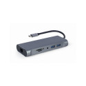 Gembird A-CM-COMBO7-01 USB 3.2 Gen 1 (3.1 Gen 1) Type-A hall sülearvuti dokk/portide replikator
