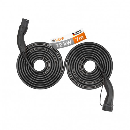 LAPP MOBILITY Type 2 Self-Retracting Charging Cable, up to 22 kW, 7 m, black