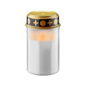 No Name LED Grave Candle with Timer, white