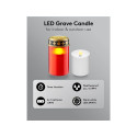 No Name LED Grave Candle with Timer, red