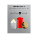 No Name LED Grave Candle with Timer, red