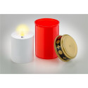 No Name LED Grave Candle with Timer, red