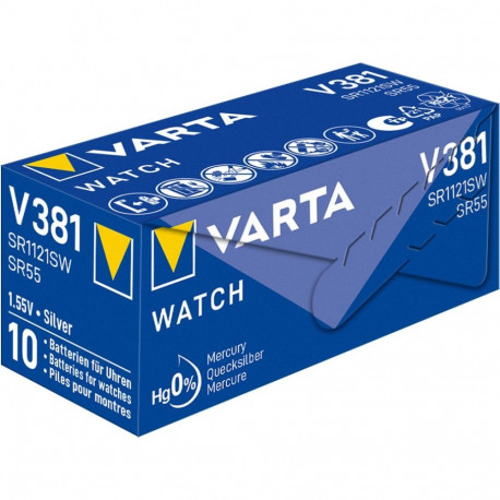 Varta SR55 (V381) patarei, 10 tk karbis