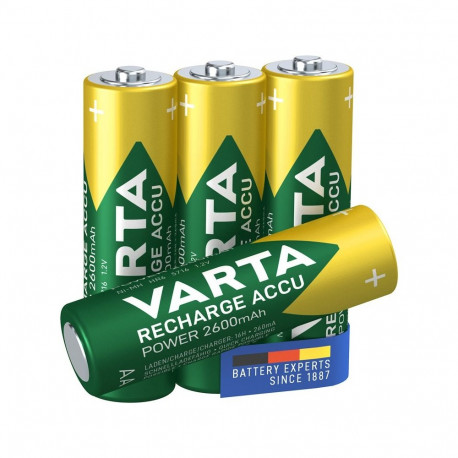 Varta AA (Mignon)/HR6 (5716) laetavad akud - 2600 mAh, 4 tk blisterpakendis