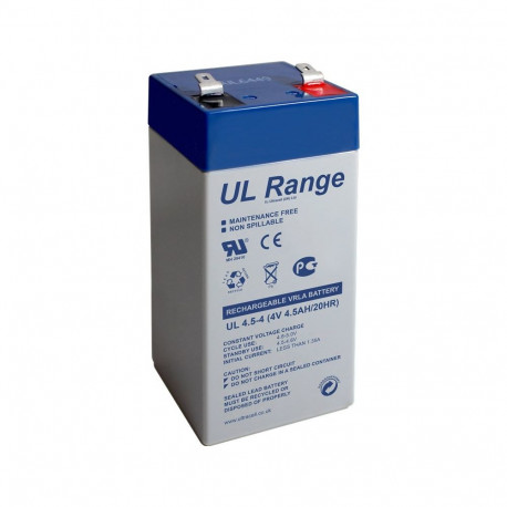 Ultracell lead acid battery 4 V, 4.5 Ah (UL4.5-4)