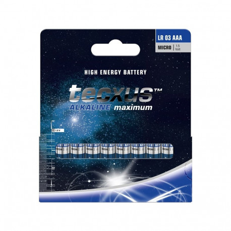 Tecxus LR03/AAA (Micro) patarei, 10 tk blisterpakendis