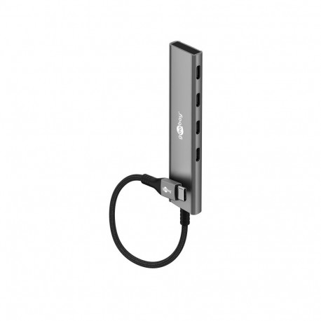 Goobay õhuke 4-pordiline USB-jaotur, USB-C - USB-C, 5 Gbit/s