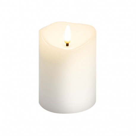 Goobay LED Real Wax Candle, white, 7.5 x 10 cm