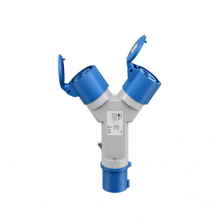 Goobay CEE Adapter, CEE Plug to 2x CEE Coupler