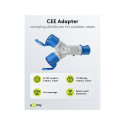 Goobay CEE Adapter, CEE Plug to 2x CEE Coupler