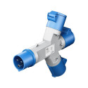 Goobay CEE Adapter, CEE Plug to 3x CEE Coupler