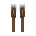 Goobay CAT 6 Flat Patch Cable, U/UTP, dark brown 3 m