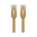 Goobay CAT 6 Flat Patch Cable, U/UTP, light brown 10 m