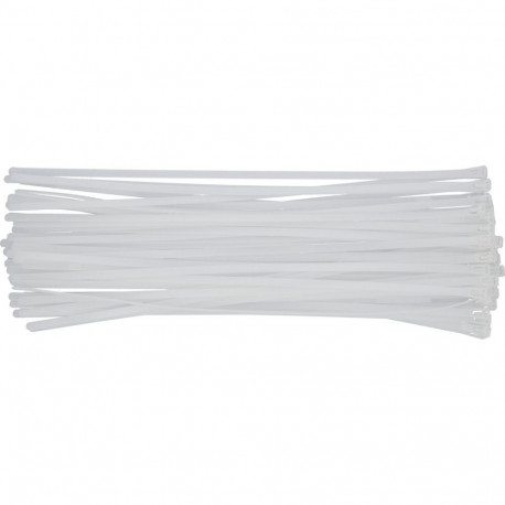 Yato YT-70668 releasable cable ties, 7.6x450mm, 50pcs, white, nylon PA66 UL 94 V-2, UV resistant, 22