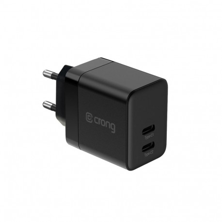 Mains charger 2xUSB-C 35W PD 3.0 z PPS black