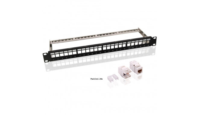 Goobay 19 inch (48.3 cm) Keystone Patch Panel Pack (1 U)