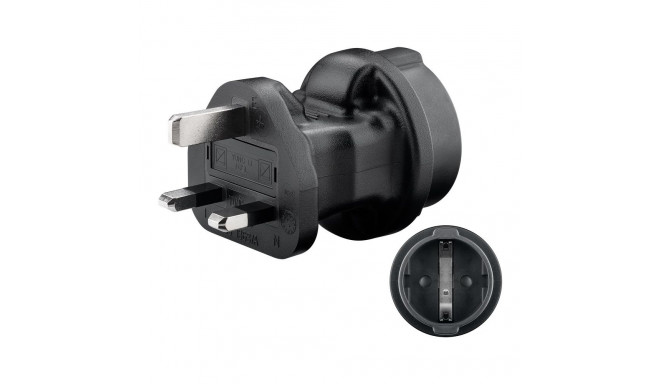 Goobay Travel Adapter Europe to UK, black