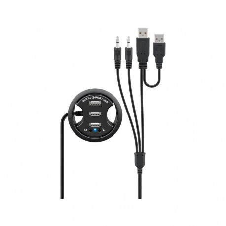 Goobay 3-porti USB integreeritud jaotur 2x 3,5 mm pesa ühendustega